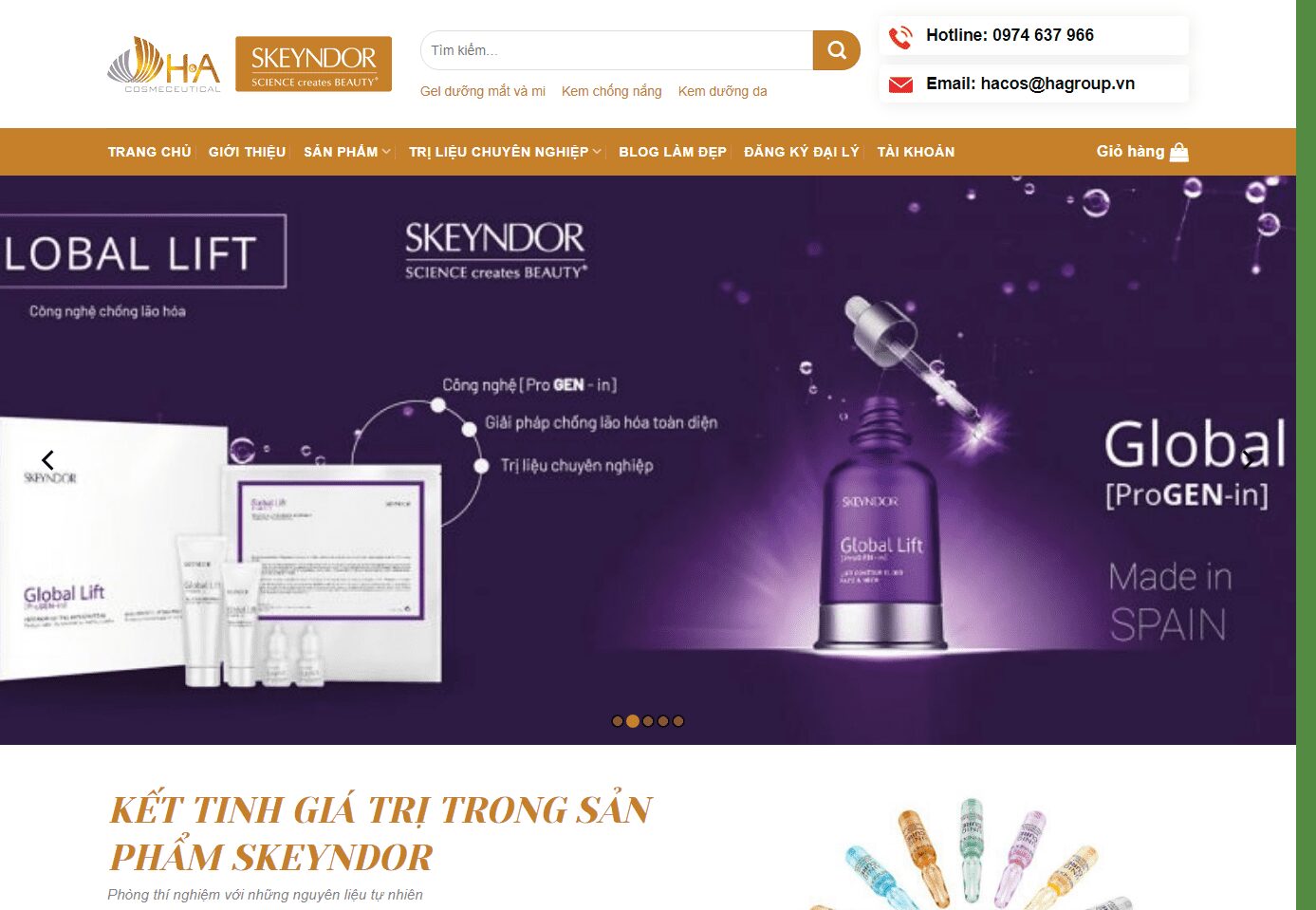 Thiết kế Website bán hàng trực tuyến mỹ phẩm skeydor 1 screencapture hacos vn 2022 02 12 10 19 43