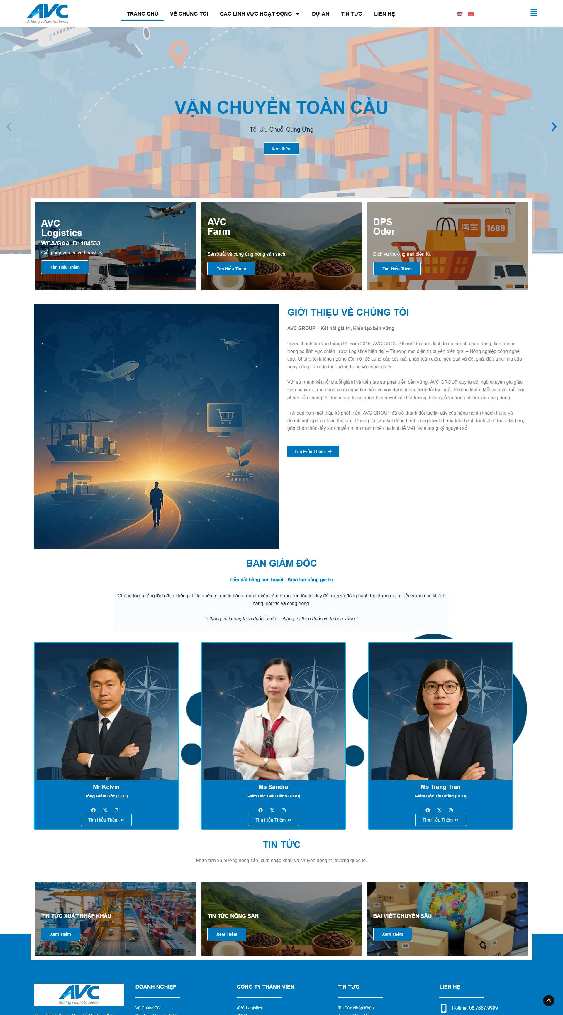 Giới thiệu Dự án Website AVC Group